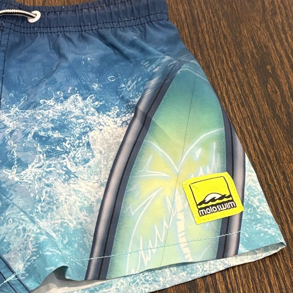 Molo Kids Surboard Design Swim Trunks Size 5/6y